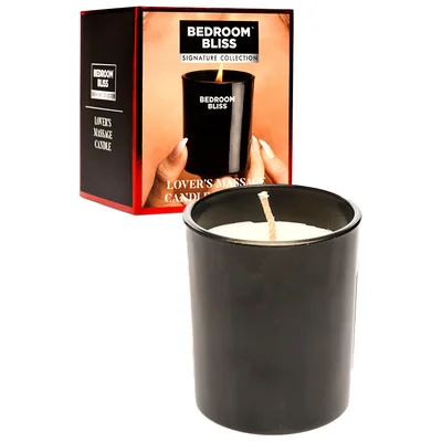 bedroom bliss lovers massage vanilla scented candle