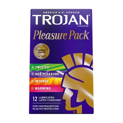 trojan pleasure 12 pack latex condoms