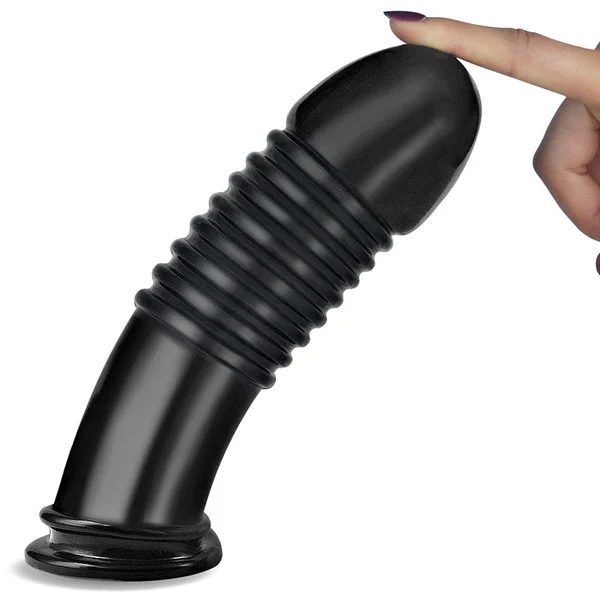 King Sized 8'' Anal Bumper - Black 22.5 cm Mega Butt Plug — image 2 of 5