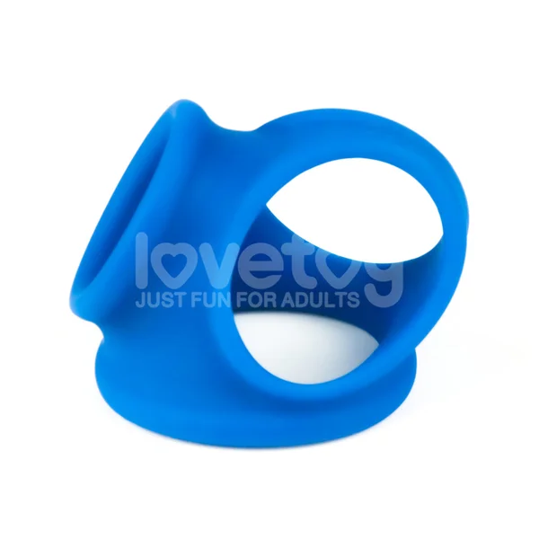 Pinnacle Pro Trio Grip Enhancer - Blue Cock & Balls Ring — image 5 of 9