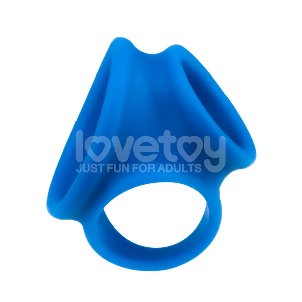 Pinnacle Pro Trio Grip Enhancer - Blue Cock & Balls Ring — image 4 of 9