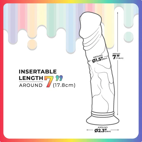 Jellido 18cm Dildo - Clear Coloured 18 cm Dildo — image 3 of 4