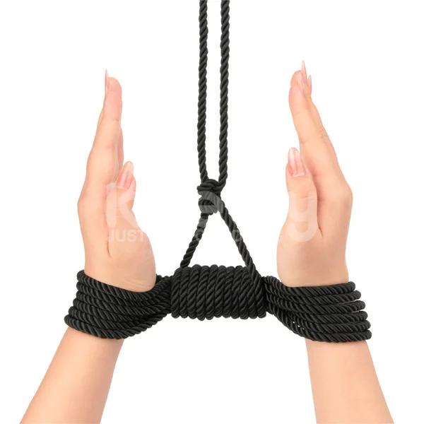 Rebellion Reign Silky Bondage Rope - Black - Black Bondage Rope - 10 metre length — image 5 of 9