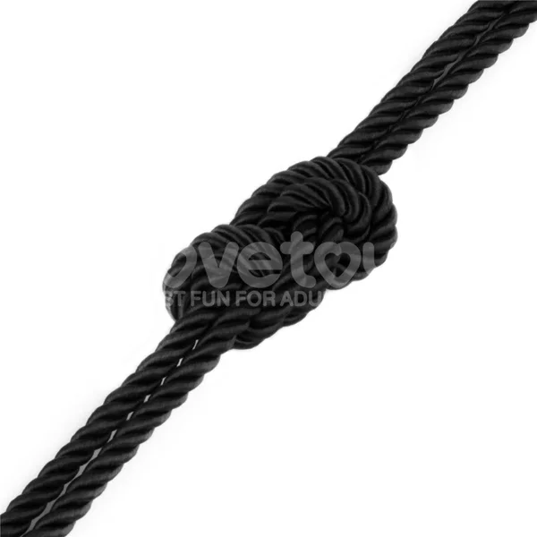 Rebellion Reign Silky Bondage Rope - Black - Black Bondage Rope - 10 metre length — image 7 of 9