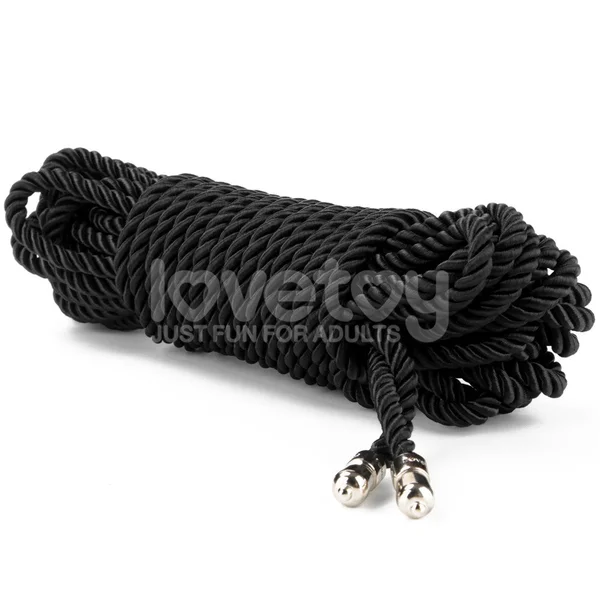 Rebellion Reign Silky Bondage Rope - Black - Black Bondage Rope - 10 metre length — image 4 of 9