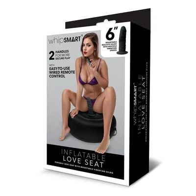 whipsmart inflatable vibrating love seat black inflatable cushion with 6 vibrating dong