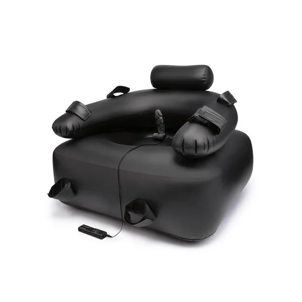 Whipsmart Inflatable Bondage Chair - Black Inflatable Chair with 6'' Vibrating Dong — image 3 of 4