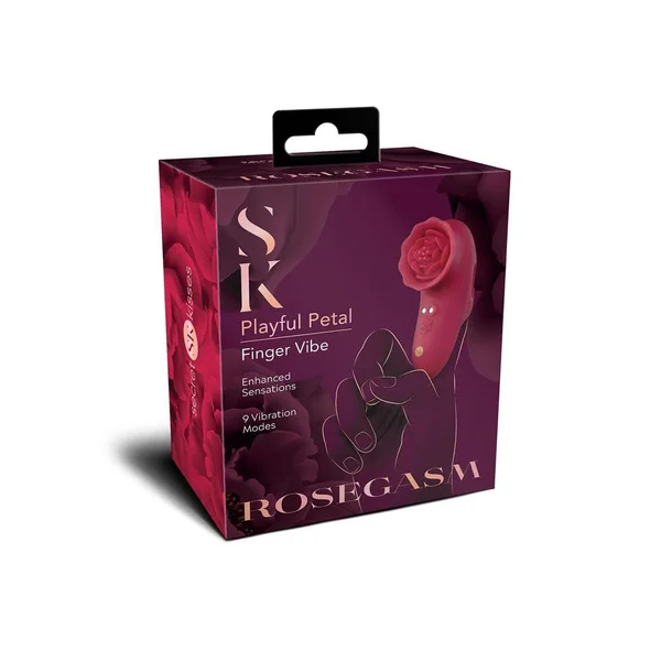 Secret Kisses ROSEGASM PLAYFUL PETAL - Red USB Rechargeable Finger Stimulator — image 4 of 5
