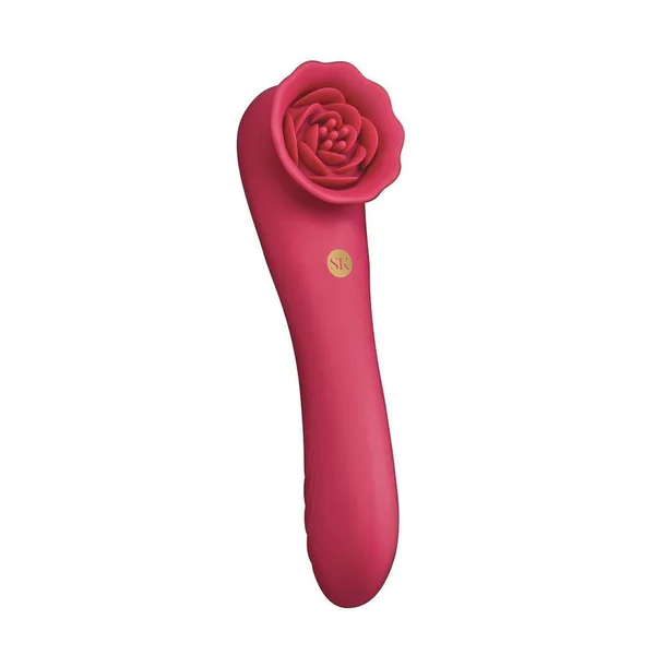 Secret Kisses ROSEGASM ROSE QUAKE - Red 18.8 cm USB Rechargeable Dual Ended Tapping Vibrator — image 2 of 5