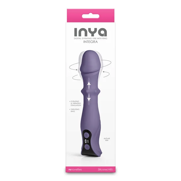 INYA Integra - Gray - Grey 18.2 cm USB Rechargeable Vibrator with Sliding Ring Shaft — image 4 of 4