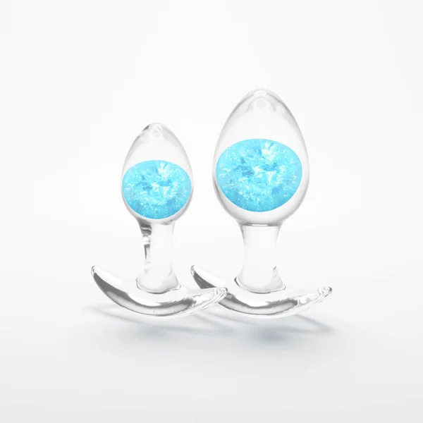 Glams Cosmic 2pc Kit - Blue - Clear/Blue Butt Plugs - Set of 2 Sizes — image 2 of 5