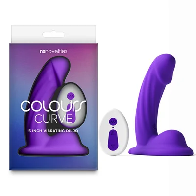 colours curve vibrating 5 dildo purple purple 126 cm usb rechargeable vibrating dildo with wireless remote