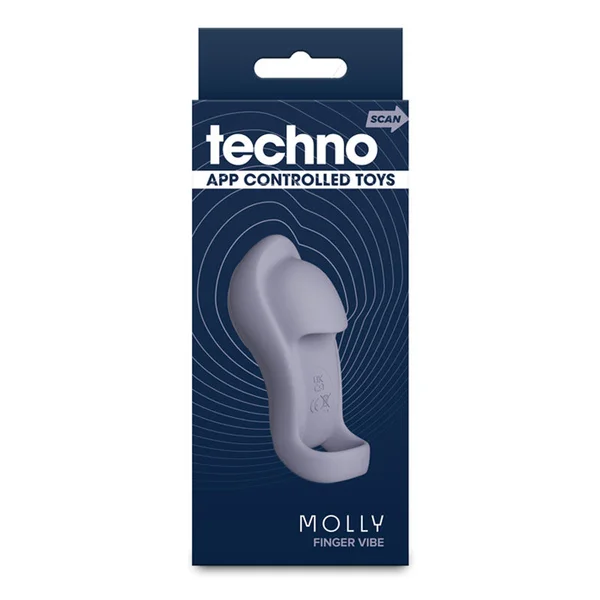 Techno - Molly - Grey USB Rechargeable Finger Stimulator with App Control — image 4 of 4