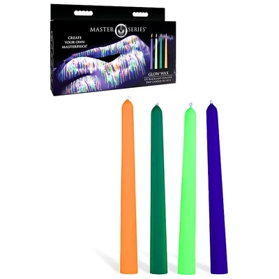 master series glow in the dark drip candles set of 4
