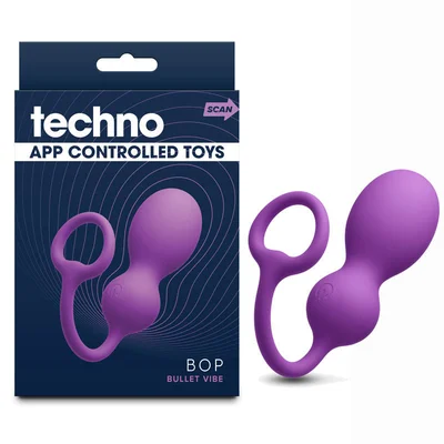 techno bop purple usb rechargeable vibrating kegel exerciser with app contol