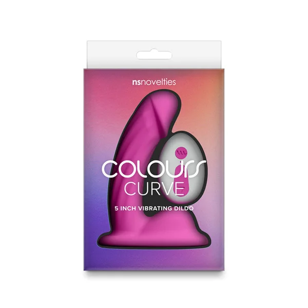 Colours Curve - Vibrating 5'' Dildo - Pink - Pink 12.6 cm USB Rechargeable Vibrating Dildo with Wireless Remote — image 3 of 4
