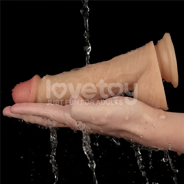 8 Inch Power Basics - Flesh 20 cm USB Rechargeable Vibrating Dong — image 2 of 9