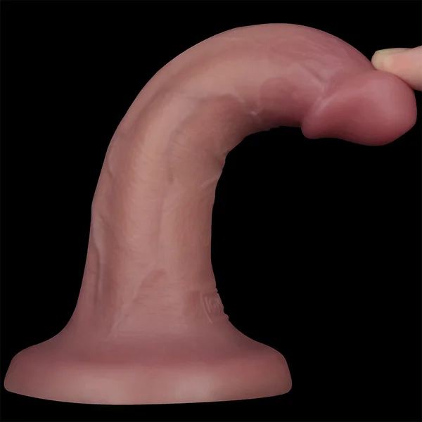 Dual Density Power Cock - 6 Inch Flesh - Flesh 16 cm USB Rechargeable Vibrating Dong — image 5 of 9