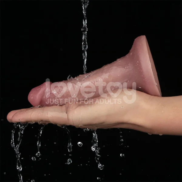 Dual Density Power Cock - 6 Inch Flesh - Flesh 16 cm USB Rechargeable Vibrating Dong — image 2 of 9