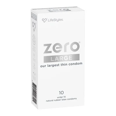 lifestyles zero large 10 pack latex condoms