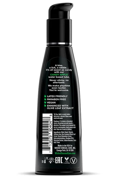 Wicked Aqua Candy Apple Flavoured Water Based Lubricant (120ml) — image 2 of 2