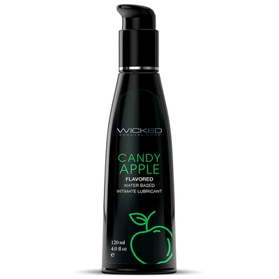 wicked aqua candy apple flavoured water based lubricant 120ml