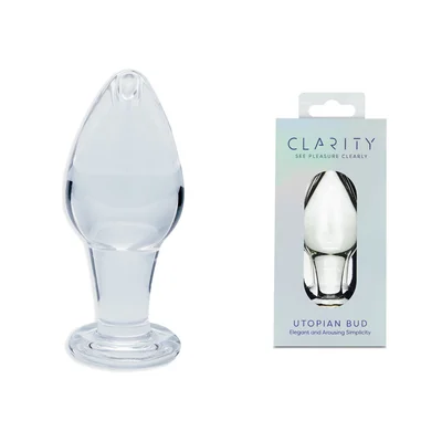clarity utopian bud clear 89 cm glass butt plug