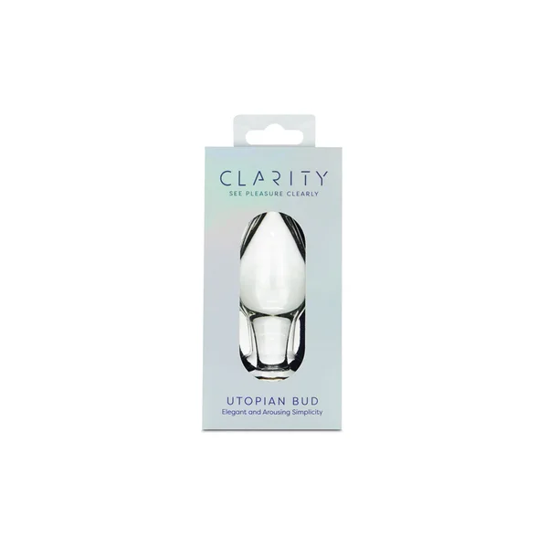 Clarity - Utopian Bud - Clear 8.9 cm Glass Butt Plug — image 3 of 6