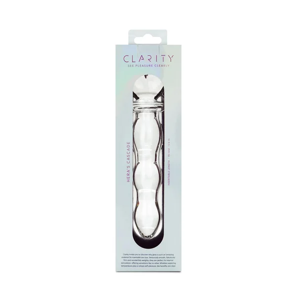 Clarity - Hera's Cascade - Clear 15 cm Glass Dildo — image 6 of 6