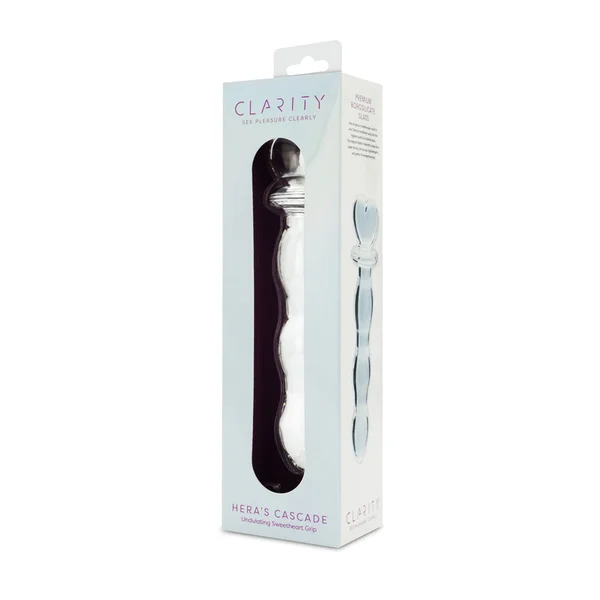 Clarity - Hera's Cascade - Clear 15 cm Glass Dildo — image 4 of 6