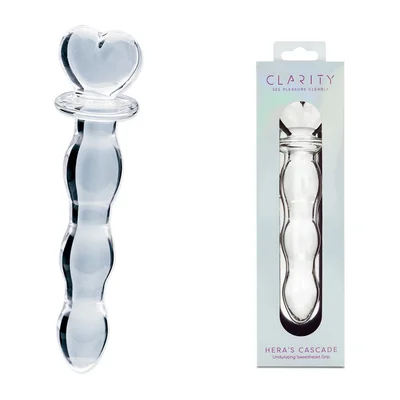 clarity heras cascade clear 15 cm glass dildo
