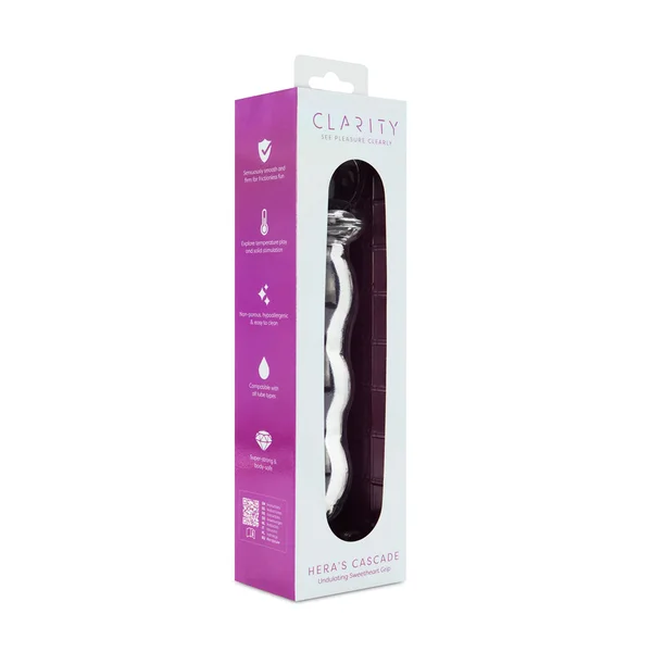 Clarity - Hera's Cascade - Clear 15 cm Glass Dildo — image 5 of 6