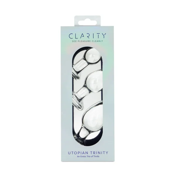 Clarity - Utopian Trinity - Clear Glass Butt Plugs - Set of 3 Sizes — image 3 of 5