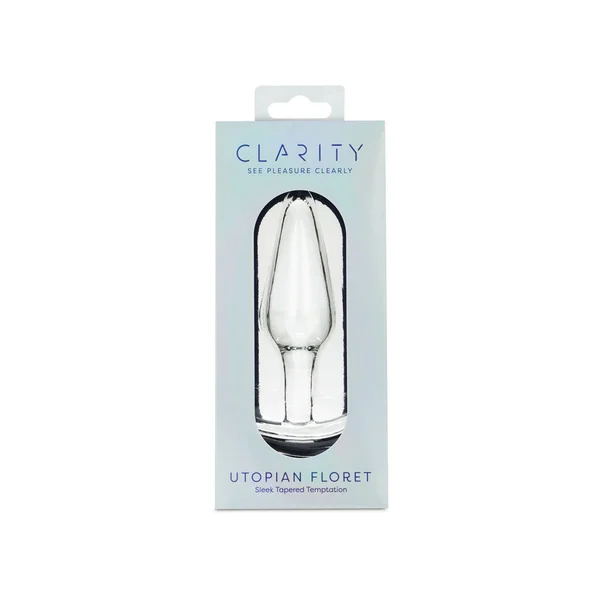 Clarity - Utopian Floret - Clear 11 cm Glass Butt Plug — image 3 of 6