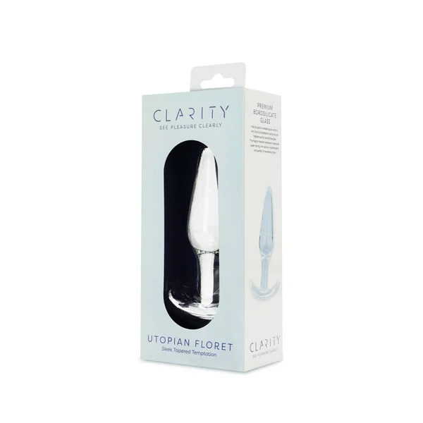 Clarity - Utopian Floret - Clear 11 cm Glass Butt Plug — image 4 of 6