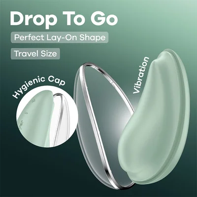 satisfyer drop to go mint mint green usb rechargeable clitoral stimulator