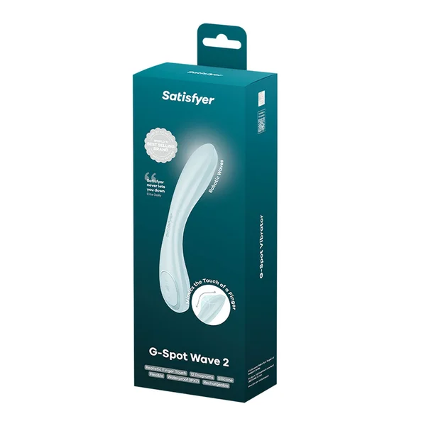 Satisfyer G-Spot Wave 2 - Ice Blue - Ice Blue 23.6 cm USB Rechargeable Flicking Tip Vibrator — image 5 of 5