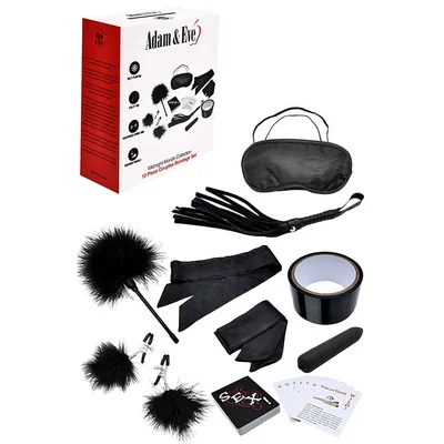 adam eve midnight moods collection black couples bondage kit set of 10 pieces