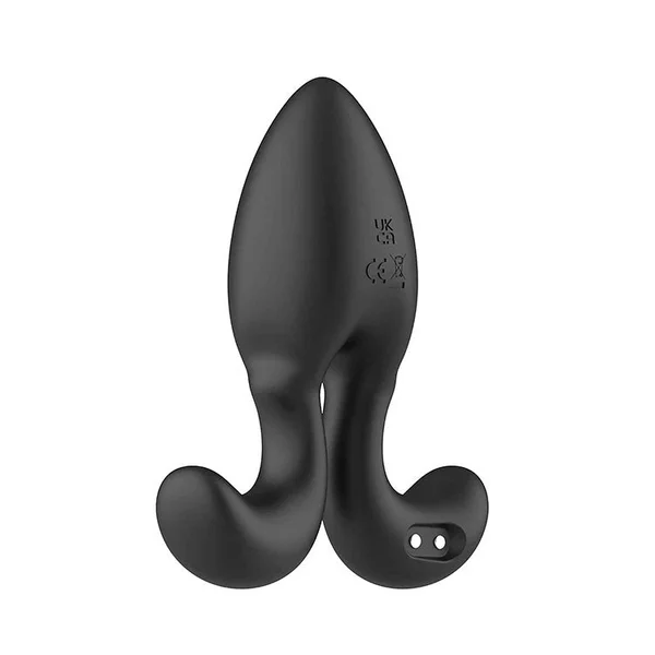 Adam & Eve OMEGA Vibrating Plug - Black 10 cm USB Rechargeable Vibrating Butt Plug with Remote — image 2 of 4