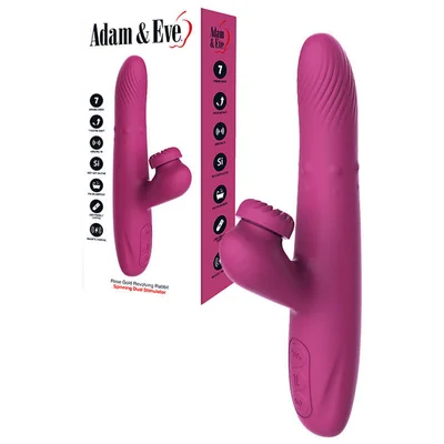 adam eve rose gold revolving rabbit purple 225 cm usb rechargeable spinning thrusting rabbit vibrator