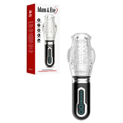 adam eve adams gawk gawk 30 clear usb rechargeable thrusting rotating vibrating masturbator