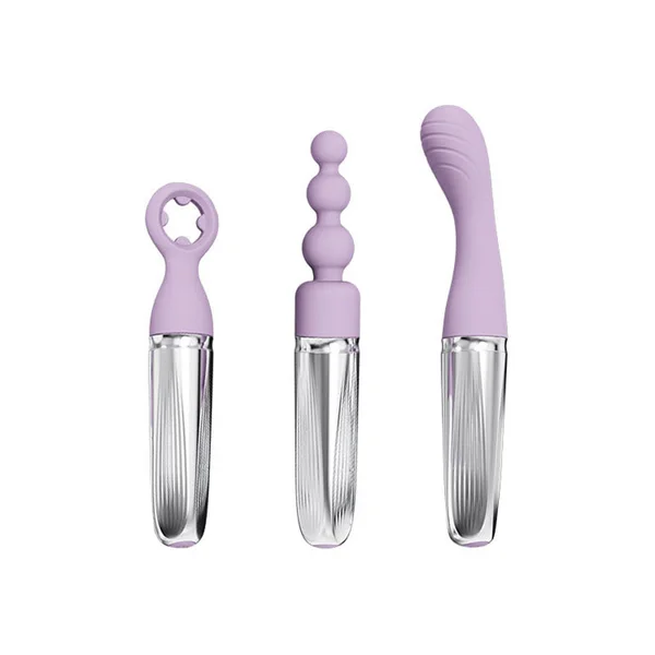 Adam & Eve SWEET DREAMS MASSAGER KIT - Lavender USB Rechargeable Point Stimulator with 8 Interchangeable Tips — image 3 of 4