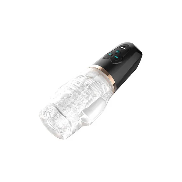 Adam & Eve Adam's Gawk Gawk 2.0 - Clear USB Rechargeable Rotating & Vibrating Masturbator — image 2 of 3