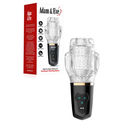 adam eve adams gawk gawk 20 clear usb rechargeable rotating vibrating masturbator