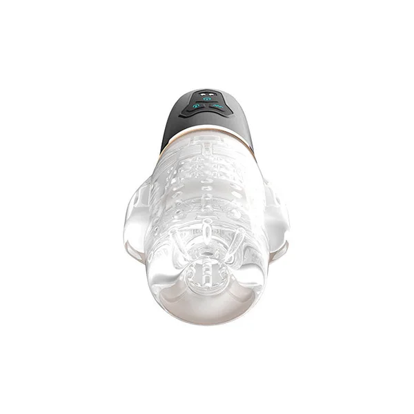 Adam & Eve Adam's Gawk Gawk 2.0 - Clear USB Rechargeable Rotating & Vibrating Masturbator — image 3 of 3