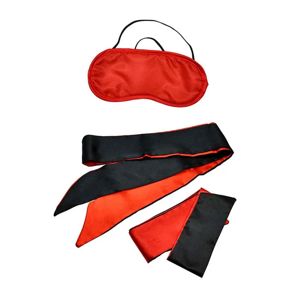 Adam & Eve SENSUAL SCARLET NIGHTS - Black/Red Couples Bondage Kit - Set of 10 Pieces — image 2 of 5