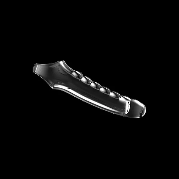 Adam & Eve Ridged Rider - Clear 22.9 cm Penis Extension Sleeve — image 5 of 6