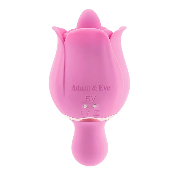 Adam & Eve EVES RAVISHING CLIT FLICKING ROSE - Pink USB Rechargeable Rose Flicking Stimulator — image 4 of 4