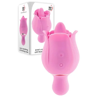 adam eve eves ravishing clit flicking rose pink usb rechargeable rose flicking stimulator