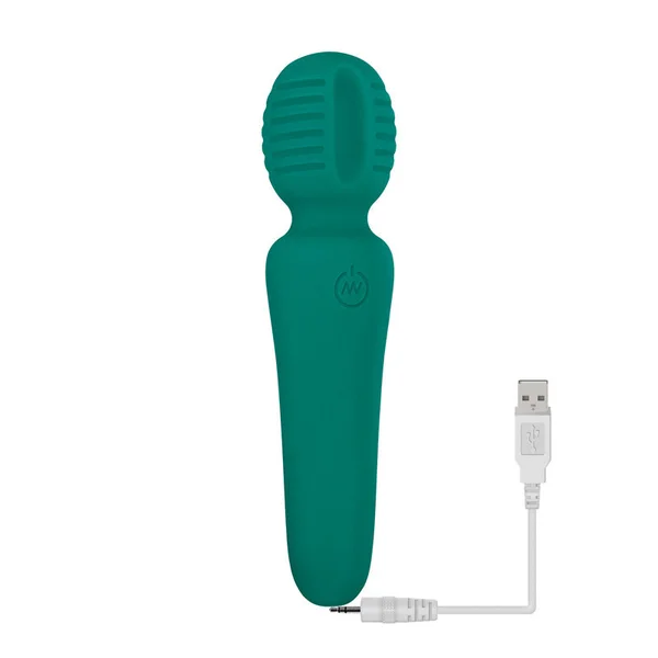 Adam & Eve Petite Private Pleasure Wand - Green 14.8 cm USB Rechargeable Massager Wand — image 7 of 8